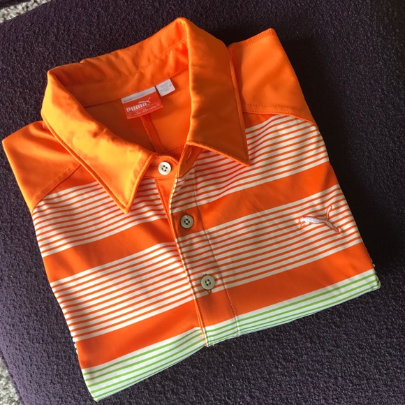 Puma Striped Golf Shirt - Picture 2 of 5
